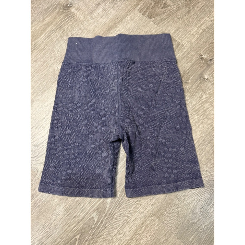 OFFLINE by Aerie Seamless Floral Bike Shorts High Rise Blue Purple M 7" Inseam